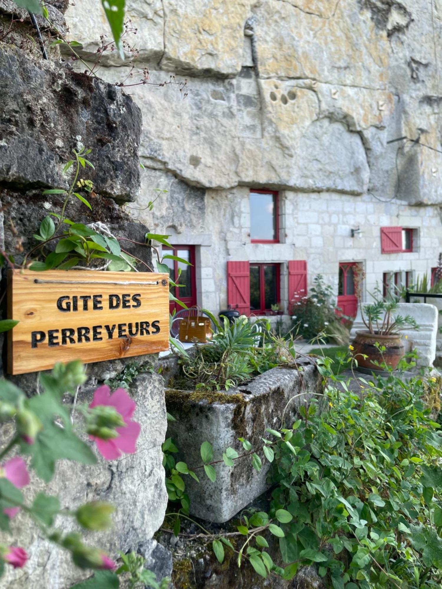 Gite Des Perreyeurs - Maison Troglodyte Avec Vue Sur Loire มองต์โซโร ภายนอก รูปภาพ